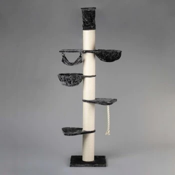 RHR Quality Kratzbaum Maine Coon Tower Crown Anthrazit/ Grau 4 RHR Quality Kratzbaum Maine Coon Tower Crown Anthrazit/ Grau – Bild 2