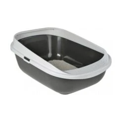 AniOne Katzentoilette High Rim M Dunkelgrau