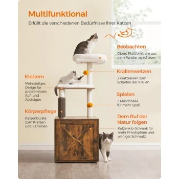 FEANDREA Kratzbaum Mit Croomer Braun 6 FEANDREA Kratzbaum Mit Croomer Braun – Bild 4