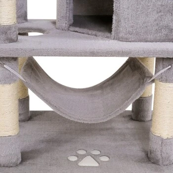 Lionto Kratzbaum, Höhe 145 Cm Hellgrau 6 Lionto Kratzbaum, Höhe 145 Cm Hellgrau – Bild 4