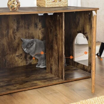 FEANDREA Katzenklo Schrank Vintagebraun 7 FEANDREA Katzenklo Schrank Vintagebraun – Bild 5