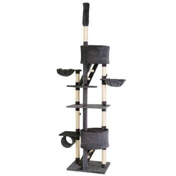 Lionto Kratzbaum XXL, Höhenverstellbar (230 - 250 Cm) Dunkelgrau 8 Lionto Kratzbaum XXL, Höhenverstellbar (230 - 250 Cm) Dunkelgrau – Bild 6