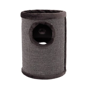 Lionto 50cm Kratztonne Mit Sisal Kratzturm Grau 3 Lionto 50cm Kratztonne Mit Sisal Kratzturm Grau