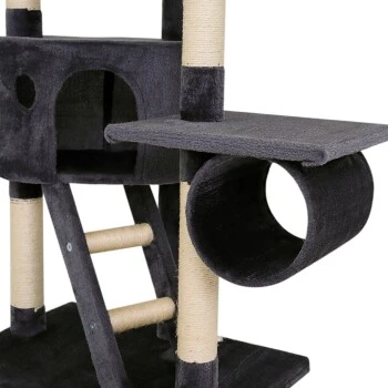 Lionto Kratzbaum XXL, Höhenverstellbar (230 - 250 Cm) Dunkelgrau 7 Lionto Kratzbaum XXL, Höhenverstellbar (230 - 250 Cm) Dunkelgrau – Bild 5