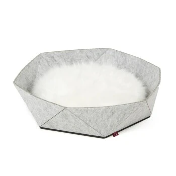 Canadian Cat Company Filz-Katzenkorb Zoey Hellgrau 5 Canadian Cat Company Filz-Katzenkorb Zoey Hellgrau – Bild 3