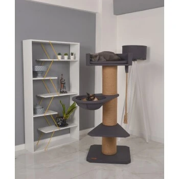 Petliving Kratzbaum Sara XXL Anthrazit 4 Petliving Kratzbaum Sara XXL Anthrazit – Bild 2